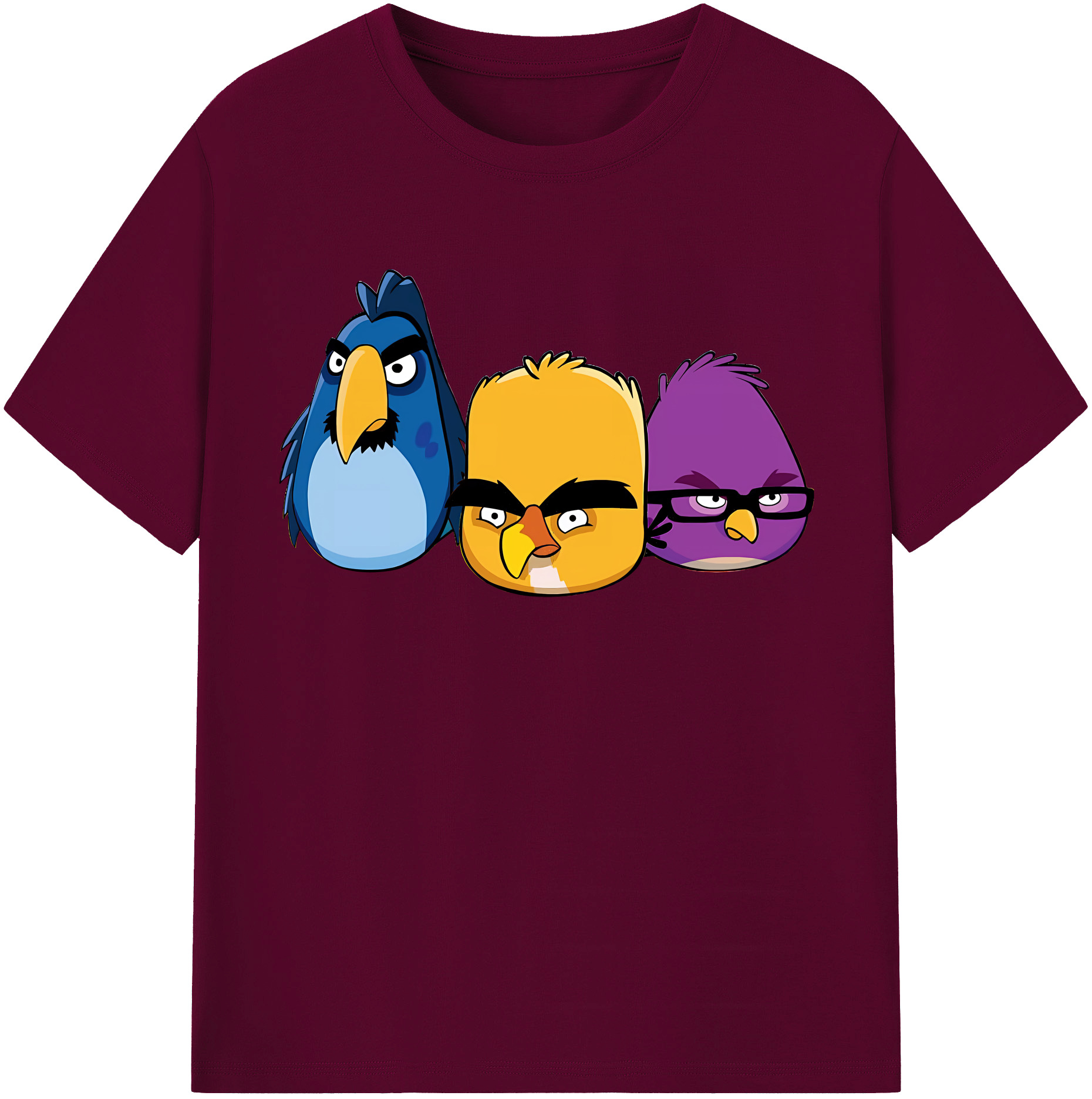 （画像用） Angry Birds アングリーバード レディースカジュアルプリントTシャツ（綿100％）